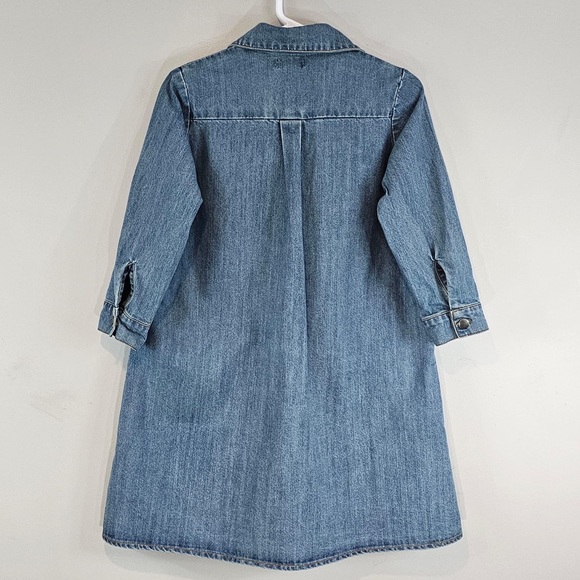 PrettyLittleThing Button Down Denim Shirt Dress Sz. 4 - Picture 6 of 9
